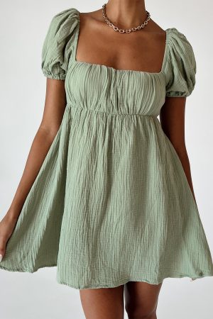 Let's Dance Mini Dress Sage