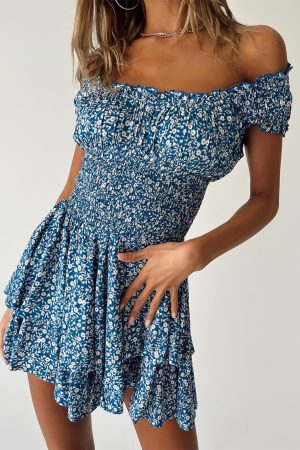 The Love Galore Romper Blue Floral