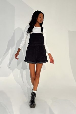 Kacey Short Overalls Black