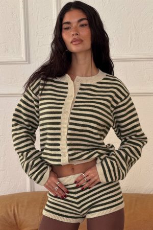 Kollens Knit Cardigan Beige Multi