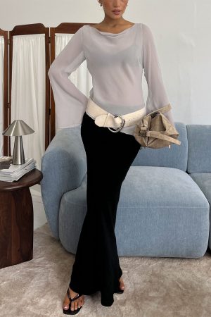 Jodie Maxi Skirt Black