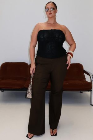 Kinkirk Flared Pants Chocolate Curve