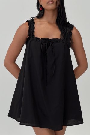Swing Mini Dress Black Petite