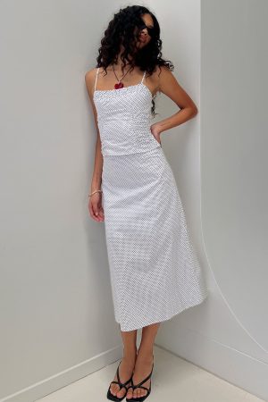 Shining Mirrors Set White / Black Polka