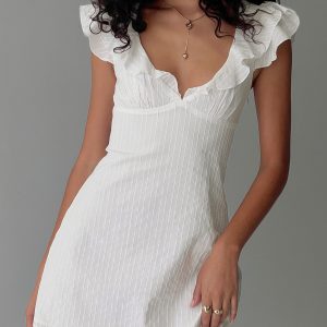 I Guess So Cotton Mini Dress White