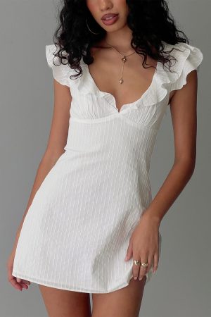 I Guess So Cotton Mini Dress White