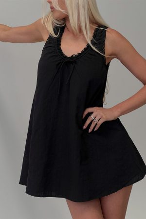 Antiquity Swing Mini Dress Black