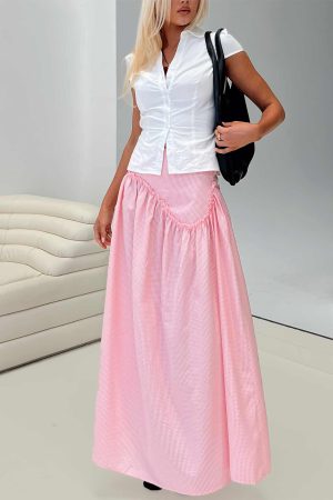 Apresia Maxi Skirt Pink Gingham