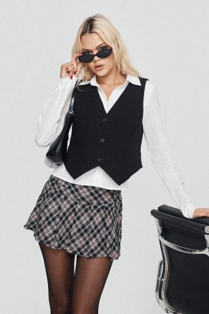 Cartwright Mini Skirt Black Check