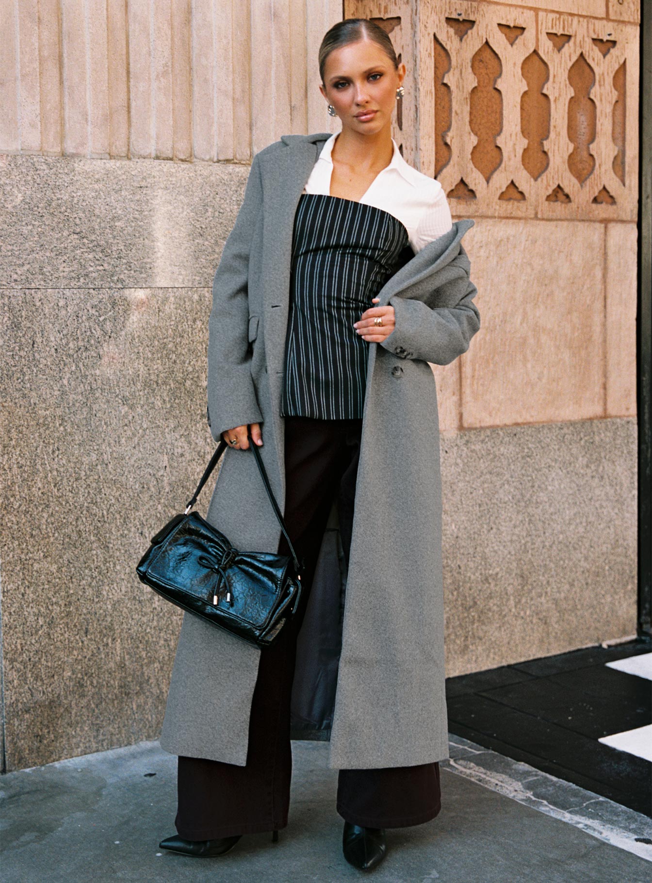 Lovergirl Longline Coat Grey - Image 8