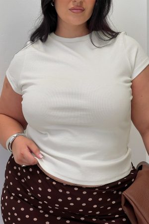 Baseline Longline Rib Top White Curve