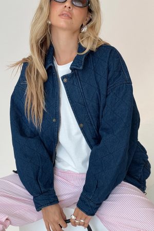 Kenny Bomber Jacket Dark Denim