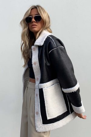 Lexie Faux Leather Jacket Black