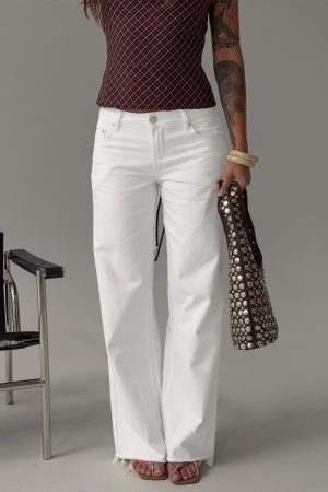 Sabryna Low Rise Straight Leg Jeans White