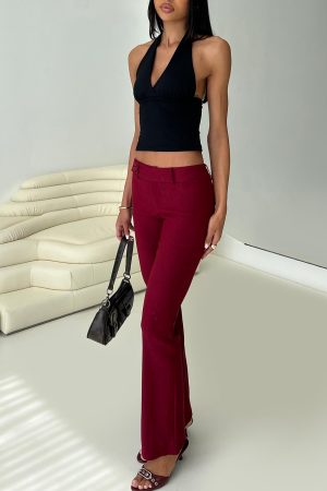 Kinkirk Flared Pants Burgundy