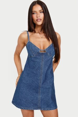 Arwen Denim Mini Dress Blue