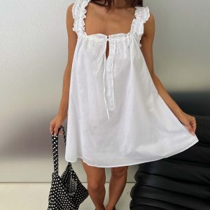 Swing Mini Dress White Petite