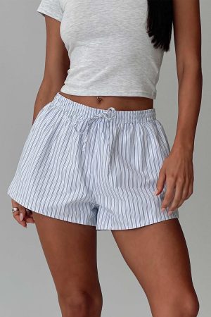 Nautique Drawstring Shorts Blue Stripe
