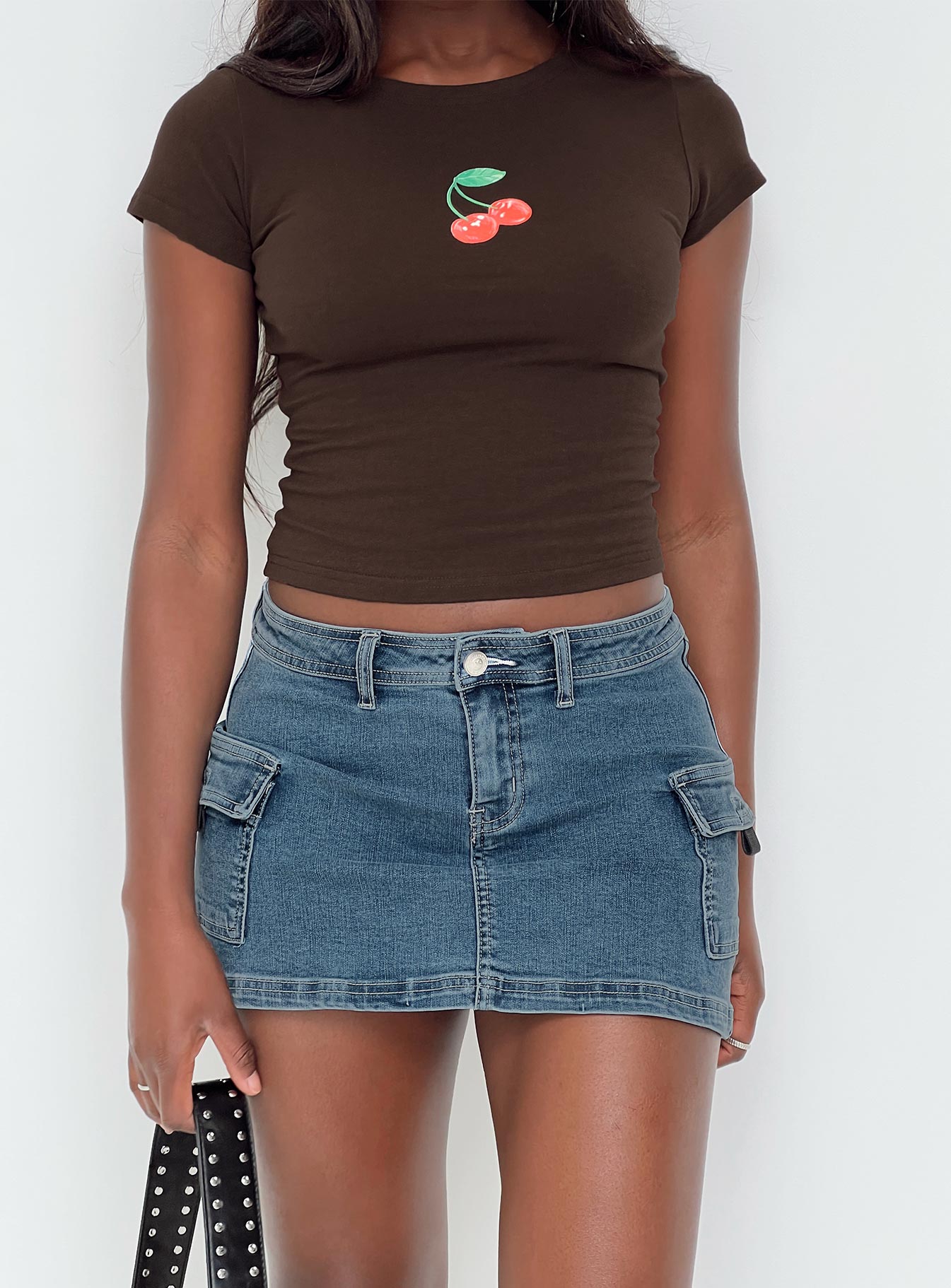Grishea Low Rise Denim Skirt - Image 12