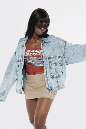 Kier Oversized Jacket Denim Light Wash