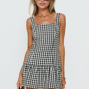 Orivelle Tie Back Playsuit Black / White