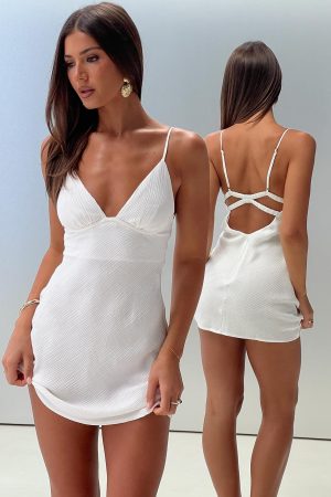 Makaia Balconette Mini Dress White