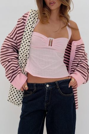 Isabetta Halter Top Pink Petite