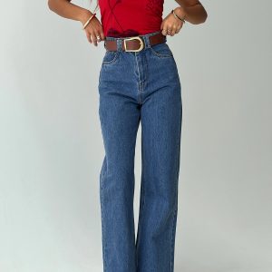 Zephee High Rise Wide Leg Jeans Light Wash Tall