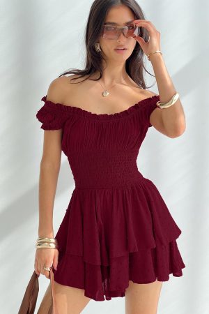 The Love Galore Romper Deep Cherry