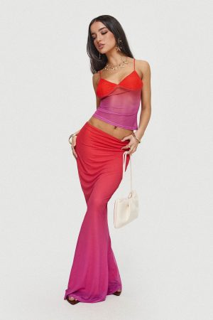 Teen Spirit Maxi Skirt Pink Ombre