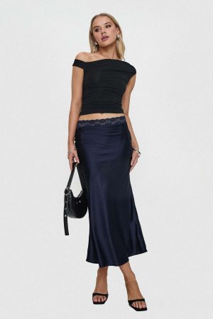 The Charmaine Maxi Skirt Navy