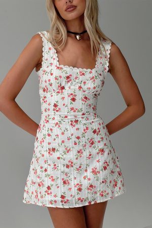 Dasha Mini Dress White Floral Tall