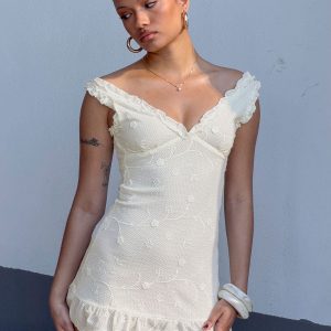 Feeling Alive Tie Back Mini Dress White