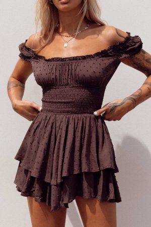 The Love Galore Romper Brown