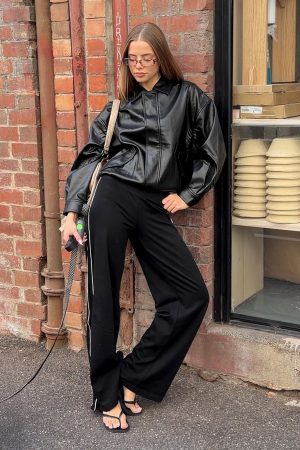 Ascenda Straight Leg Track Pant Black