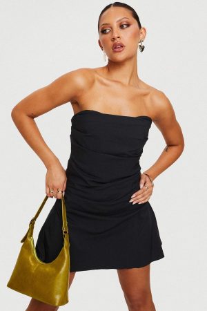 Bradwell Strapless Mini Dress Black Petite