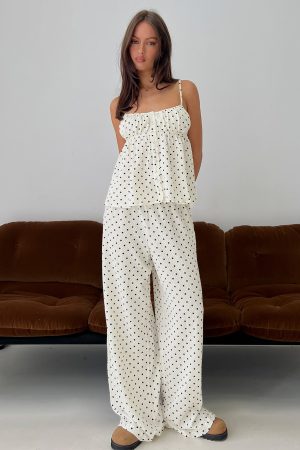 Cassini Set White Polka