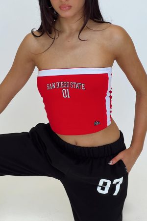 SDSU All Star Tube Top Red