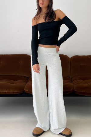Ascenda Straight Leg Track Pant Grey Marle