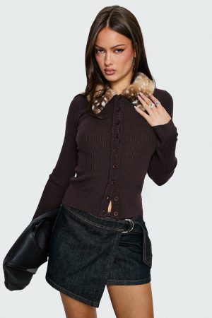 Elinora Wrap Mini Skirt Raw Denim
