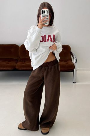 Siberia Fleece Track Pant Chocolate Brown