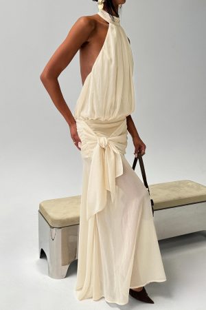 Faythe High Neck Maxi Dress Butter