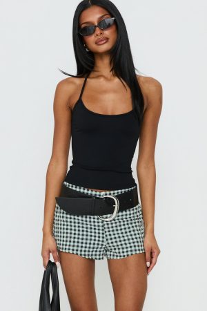 Sarajane Seer Sucker Shorts Blue Check
