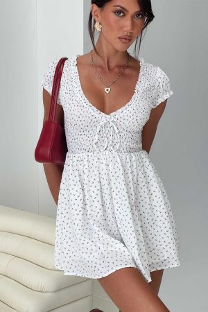 Sweet Talk Playsuit White Floral