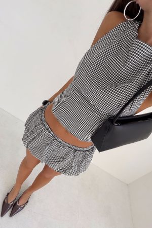 More My Jam Bubble Hem Set Black / White