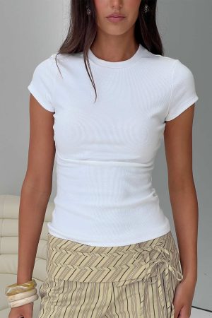 Baseline Longline Rib Top White