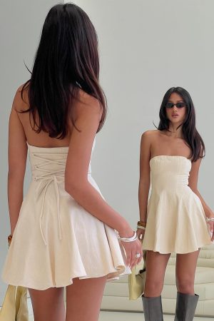 Zavira Strapless Romper Oat