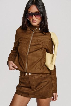 Rhodeo Mini Skirt Brown