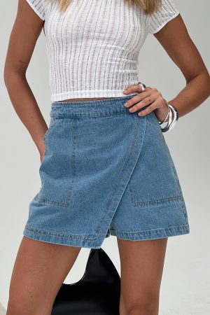Bentiez Denim Skort Mid Wash