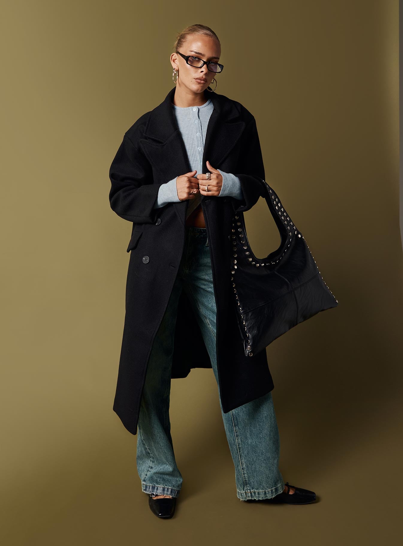 Inferno Longline Coat Black - Image 12